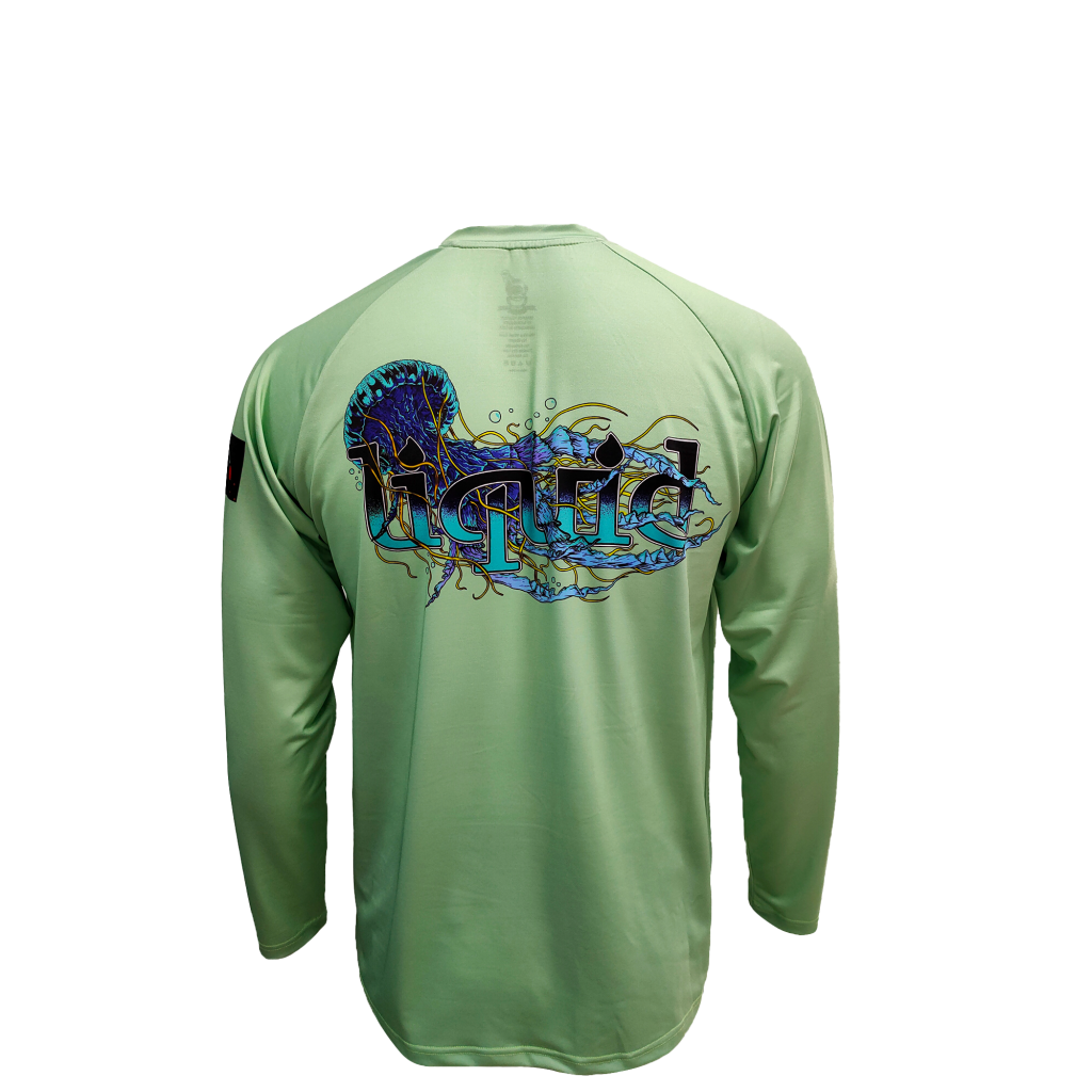 ManOWar Fishing Shirt Sage Green Liquid Coastal